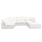Harper Petite White Sectional - 5 Seat L Shaped Configuration