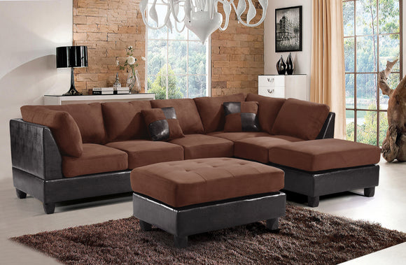 Glory Furniture Pounder G290B-SC Sectional , CHOCOLATE