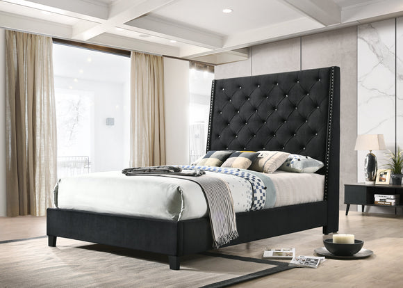 CHANTILLY BED IN BLACK BY CROWNMARK AVAILABLE IN HOUSTON, DALLAS, SAN ANTONIO, & AUSTIN  SKU 5265-BK