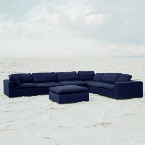 Harper Luxe Navy Sectional - 7 seat Configuration