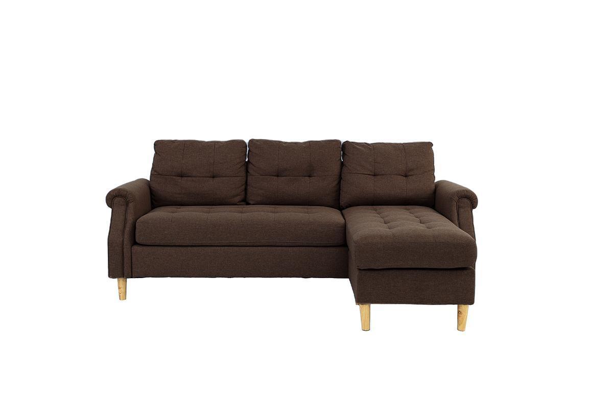 Dark Coffee Reversible Sectional