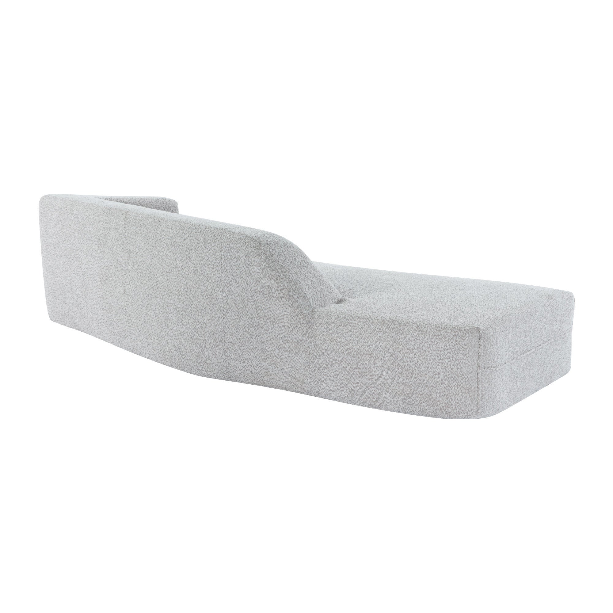 109.4" Grey Curved Chaise Lounge