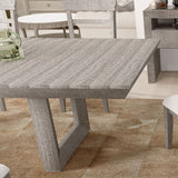 98"  Rectangular dining table Stretchable Farmhouse dining table for Dining Room, Home Office Gray