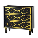 Charissa 34'' Tall 3 - Drawer Accent Chest BLACK