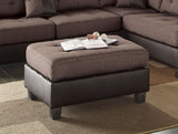 Chocolate Tufted Reversible 3pc Sectional