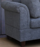 Diego Gray Fabric Sectional Sofa with Right Facing Chaise, Storage Ottoman, and 2 Accent Pillows