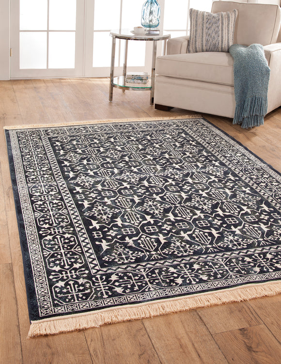 Rothbury Navy/White Area Rug 8x10