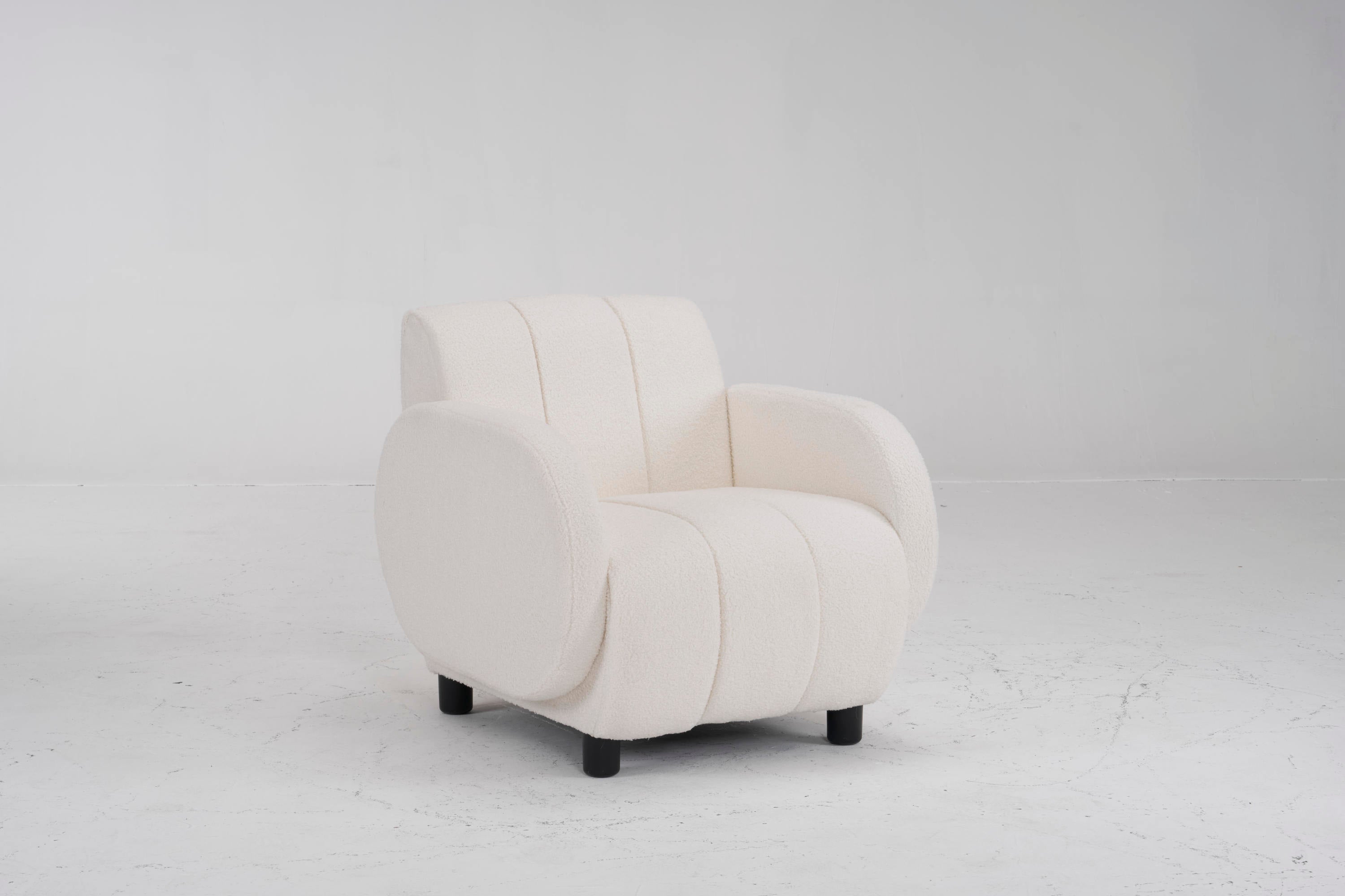 Modern Fabric Upholstered Armchair with Upholstered Reading Chair, Single Sofa, Living Room, Bedroom, Bed, Office Lounge Club Chair, Teddy Velvet