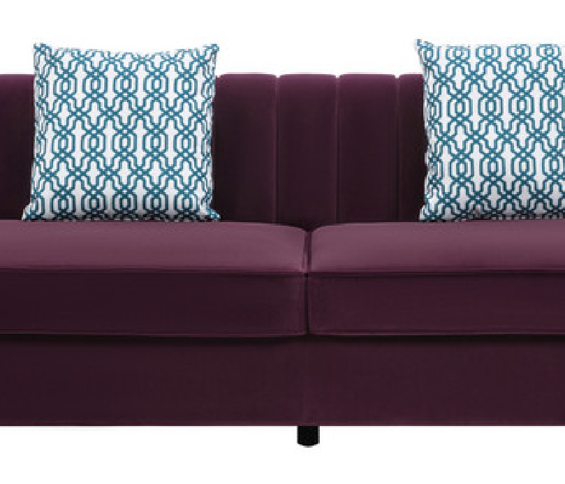 Maddie Purple Velvet 5-Seater Double Chaise Sectional Sofa