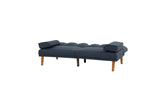 Navy 2pc Sectional w/ wood Legs