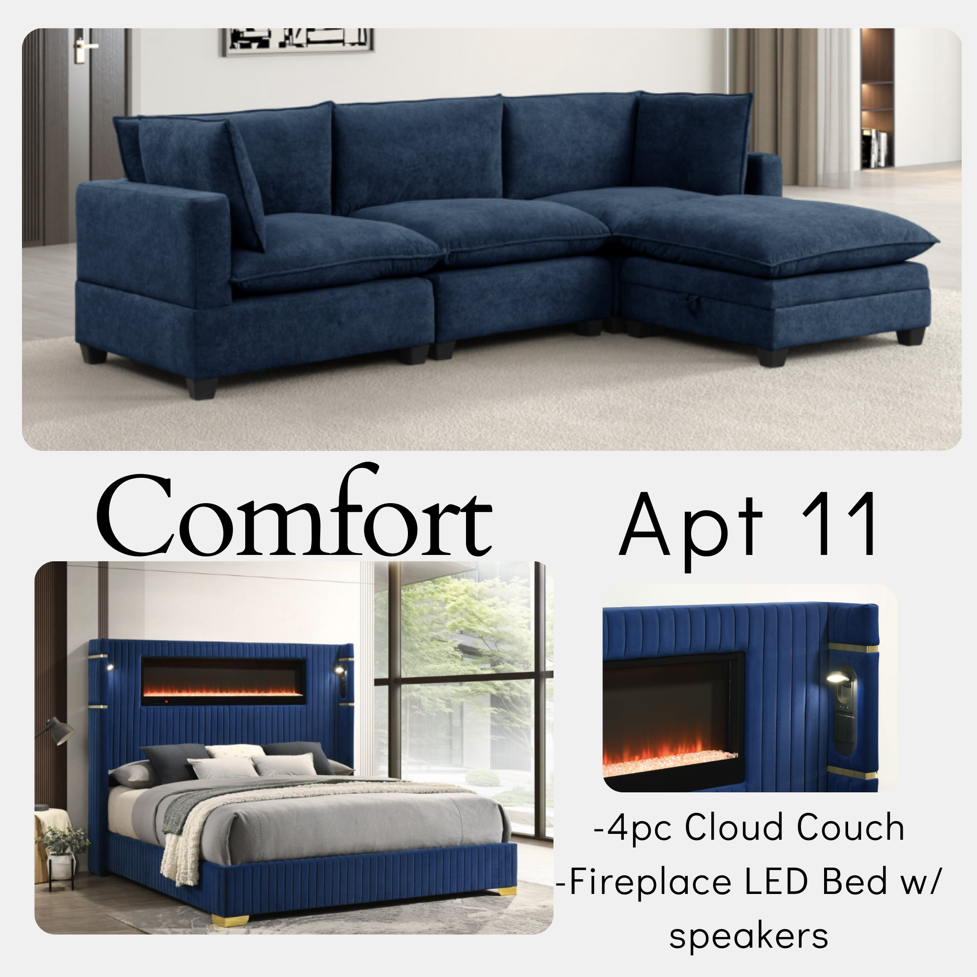 COMFORT BLUE CLOUD 2 ROOM PACKAGE