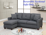 Glossy Charcoal Tufted Sectional