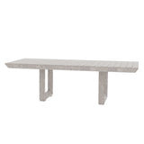 98"  Rectangular dining table Stretchable Farmhouse dining table for Dining Room, Home Office Gray