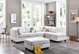 Glory Furniture Malone G647B-SC Sectional ( 3 Boxes) , WHITE