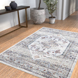 Chevak Natural/Blue/Rust Area Rug 4x6