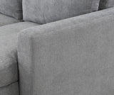 Serenity Gray Fabric Reversible Sleeper Sectional Sofa with Storage Chaise