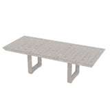 98"  Rectangular dining table Stretchable Farmhouse dining table for Dining Room, Home Office Gray