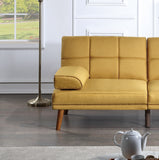 Mustard Color Sectional w/ Solid wood Legs