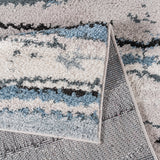 Watercolor Abstract Stripe Woven Area Rug