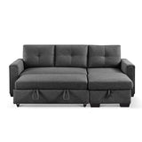 91 Dark Grey Reversible Sleeper Sectional