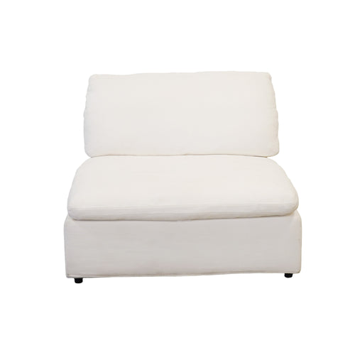 Harper Petite White Sectional - 6 Seat Configuration
