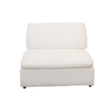 Harper Petite White Sectional - 6 Seat Configuration