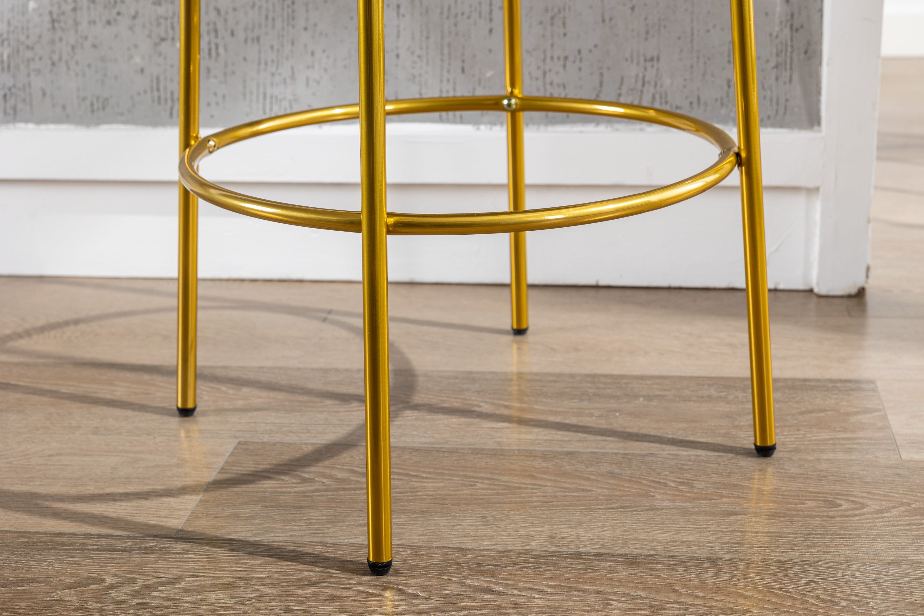 COOLMORE Bar Stools Industrial Pub Barstools with Back and Footrest, Modern Armless Bar Height Stool Chairs Set of 2