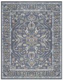 Damara Blue, Gray, and Multi-color Viscose Area Rug 5x8