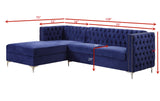 Sullivan Sectional Sofa, Navy Blue Velvet