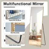 Fourth generation solid wood frame long mirror, dressing mirror, bedroom foyer, decorative mirror, clothing store, floor to ceiling mirror, wall mounted. 71 "* 31.4"