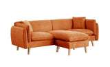 Brayden Orange Fabric Sectional