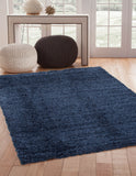 Shag Slate Blue Area Rug 5x8