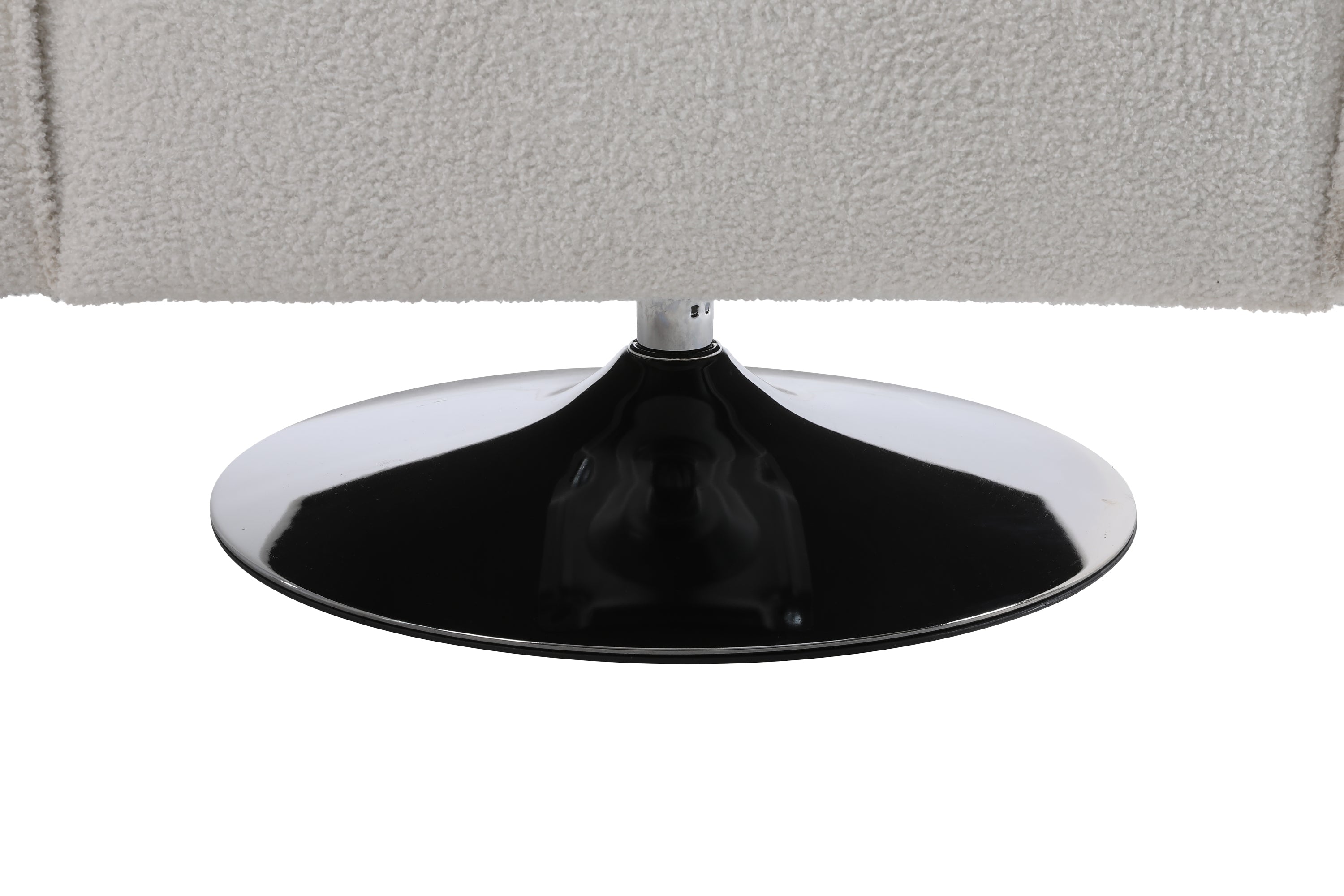 Modern Teddy Fabric Swivel Accent Chair ,Comfy Armchair with 360 Degree Swiveling for Living Room, Bedroom, Reading Room, Home Office (White)