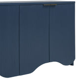 U-Style Vertical Stripes and Wavy Design of a Four-Door Cabinet Cabinet Suitable for Hallway, Entryway, Living Room