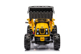 Ride on Excavator, 12V Battery Powered Construction Vehicles for Kids, Front Loader with Horn, 2 Speeds, Forward/Backward, Safety Belt,Treaded Wheels, Digger, Yellow Ride on Car