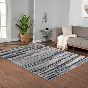 Watercolor Abstract Stripe Woven Area Rug