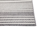 Hampton White and Gray Polypropylene Indoor/ Outdoor Area Rug 8x10