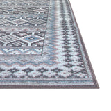 Fallon Blue/Charcoal/Ivory/Pink Area Rug 5x8