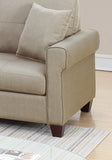 Glossy Beige Tufted Reversible Sectionals