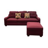 Cleavon II Sectional Sofa & 2 Pillows in Red Linen