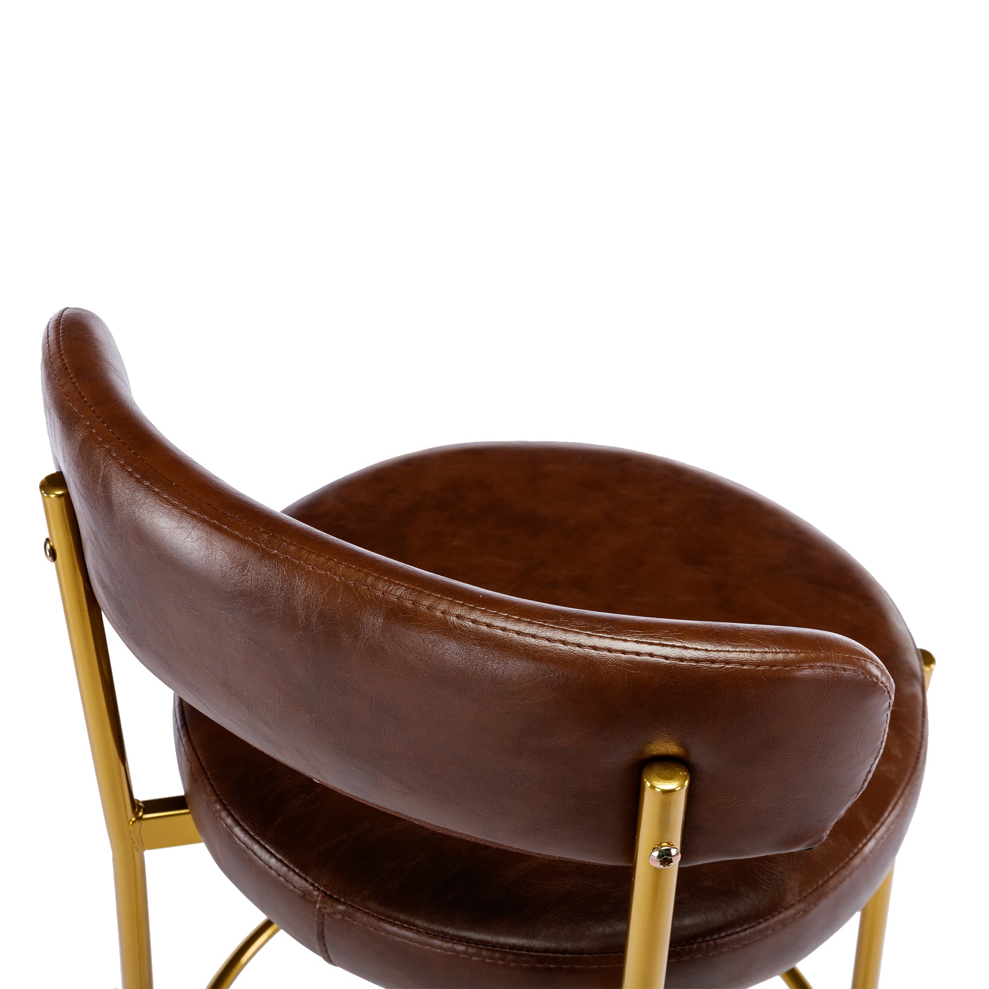 COOLMORE Bar Stools Industrial Pub Barstools with Back and Footrest, Modern Armless Bar Height Stool Chairs Set of 2