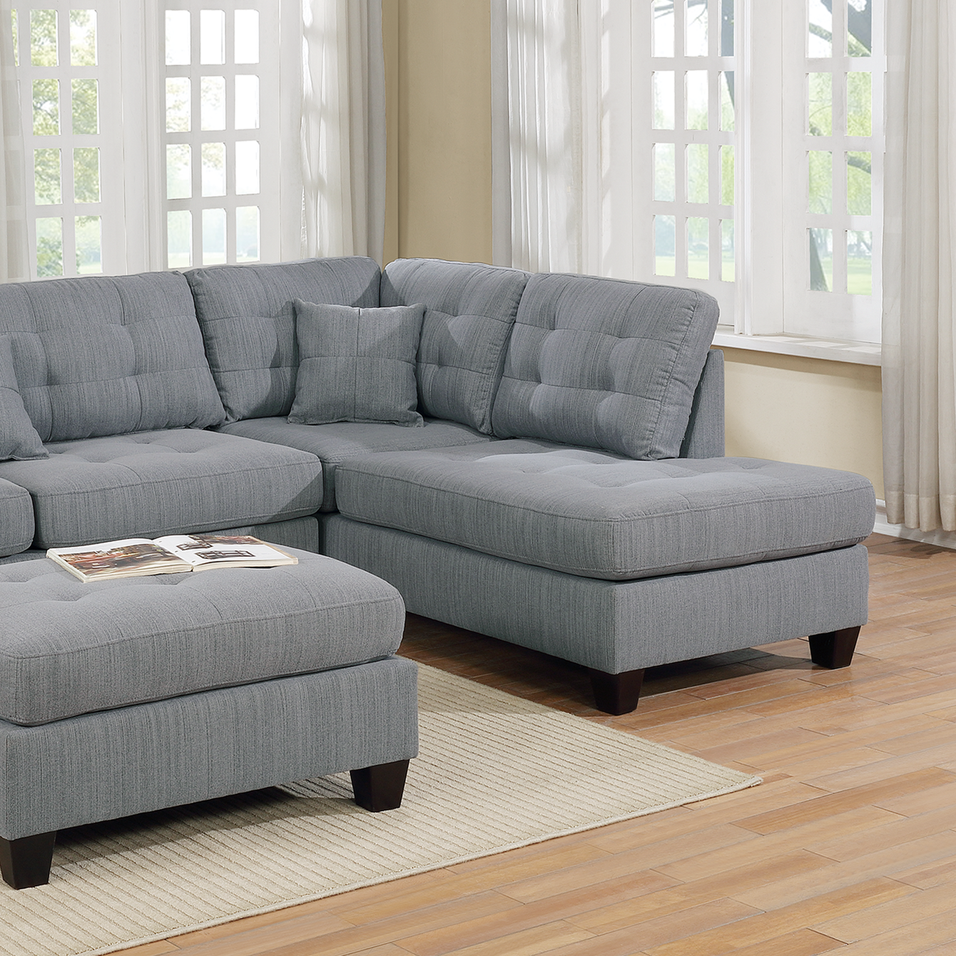 3-PCS SECTIONAL in Gray