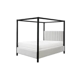 ADALYN WHITE BOUCLE BED FRAME