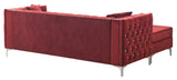 Glory Furniture Paige G826B-SC Sofa Chaise , BURGUNDY