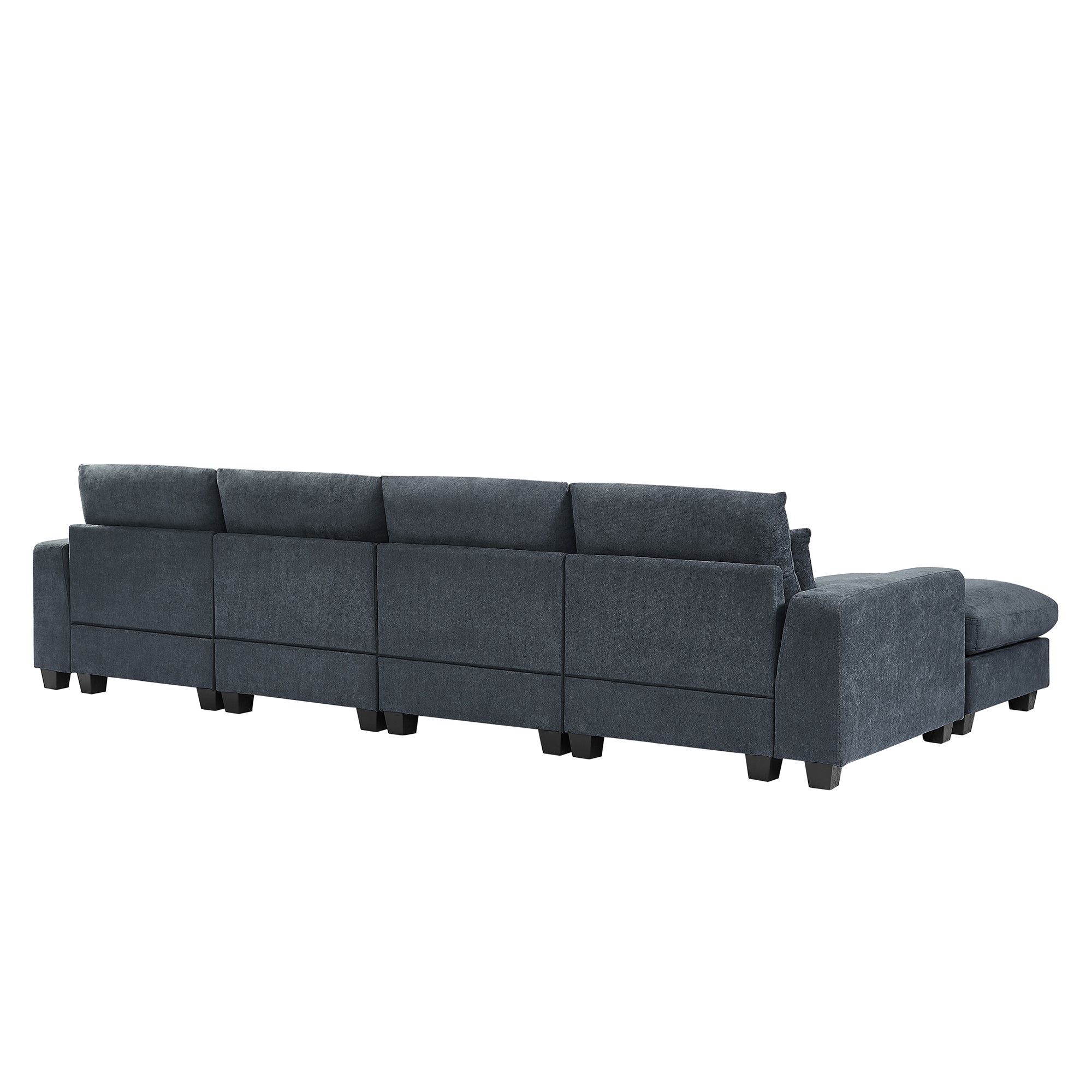 Modular Modern Large L-Shape Feather Filled Sectional Sofa