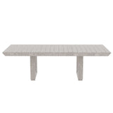 98"  Rectangular dining table Stretchable Farmhouse dining table for Dining Room, Home Office Gray