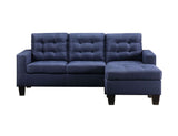 Earsom Sectional Sofa (Rev. Chaise), Blue Linen