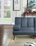 Navy 2pc Sectional w/ wood Legs