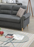 Slate Color Polyfiber Reversible Sectional