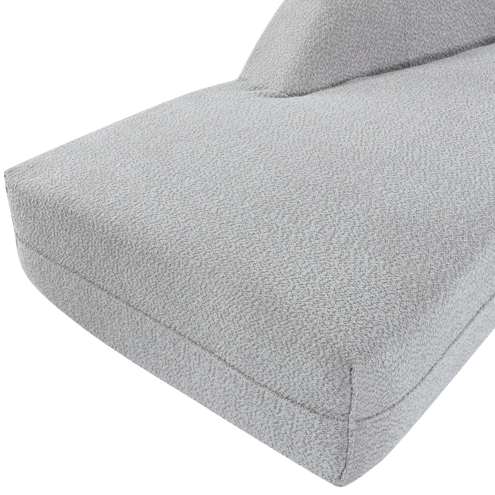 109.4" Grey Curved Chaise Lounge